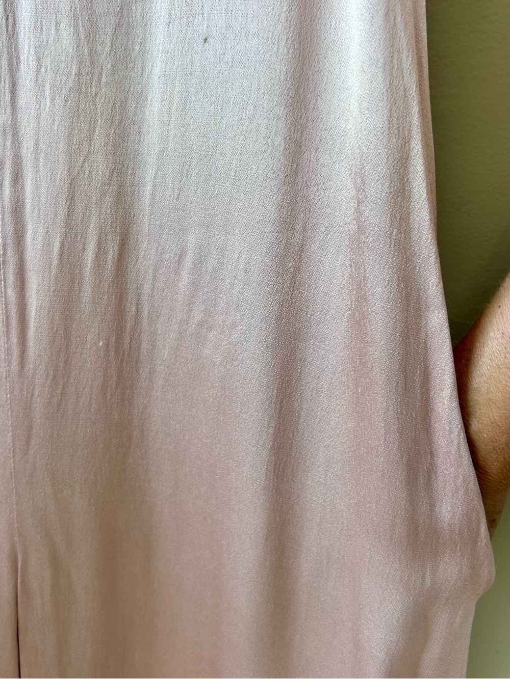LACAUSA Santi Jumpsuit Romper Dusty Rose Satin Wide Leg Size XS - Picture 8 of 14